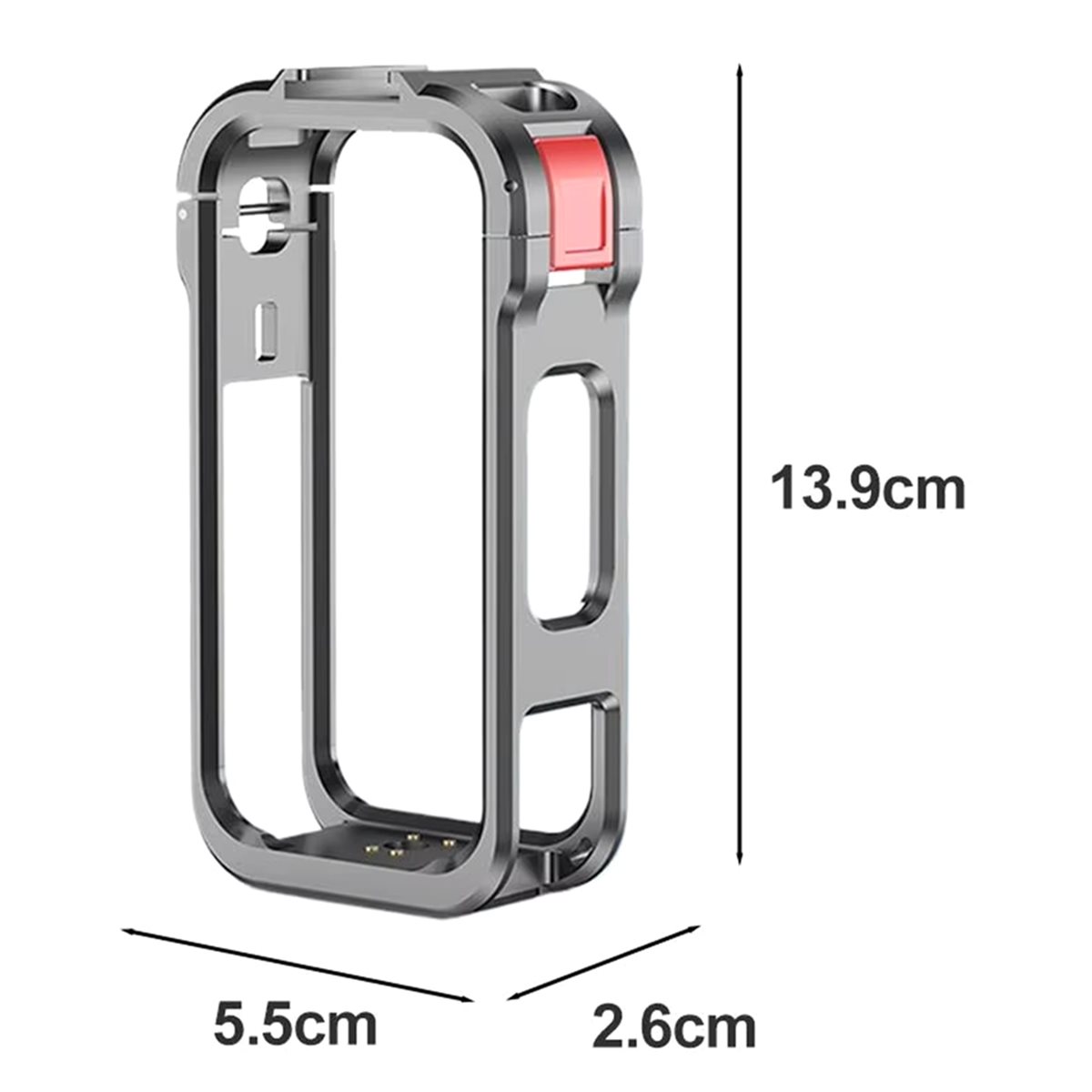 Camera Cold Shoe - X6用メタルケージ保護ケース拡張マウントフレーム、X6アクセサリー用1/4インチコールドシューマウント付き