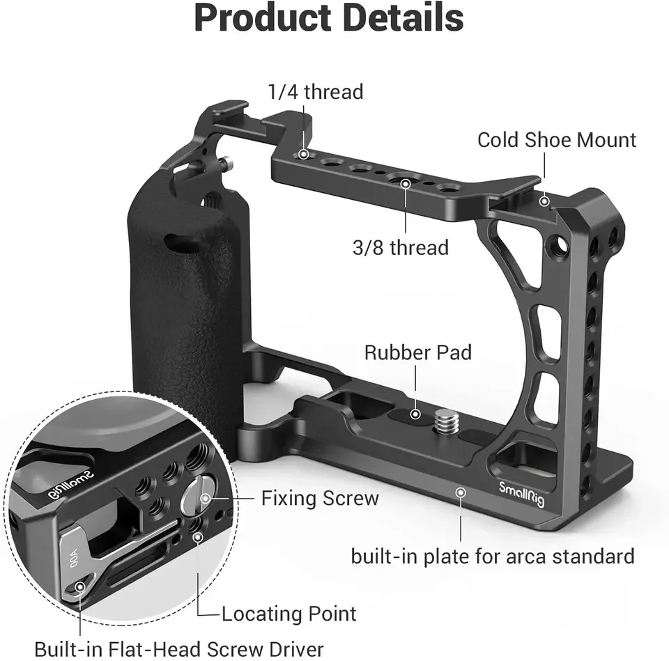 Camera Cold Shoe - 2026 SmallRig 3164 ステンレススチール製 DSLR カメラケージ
