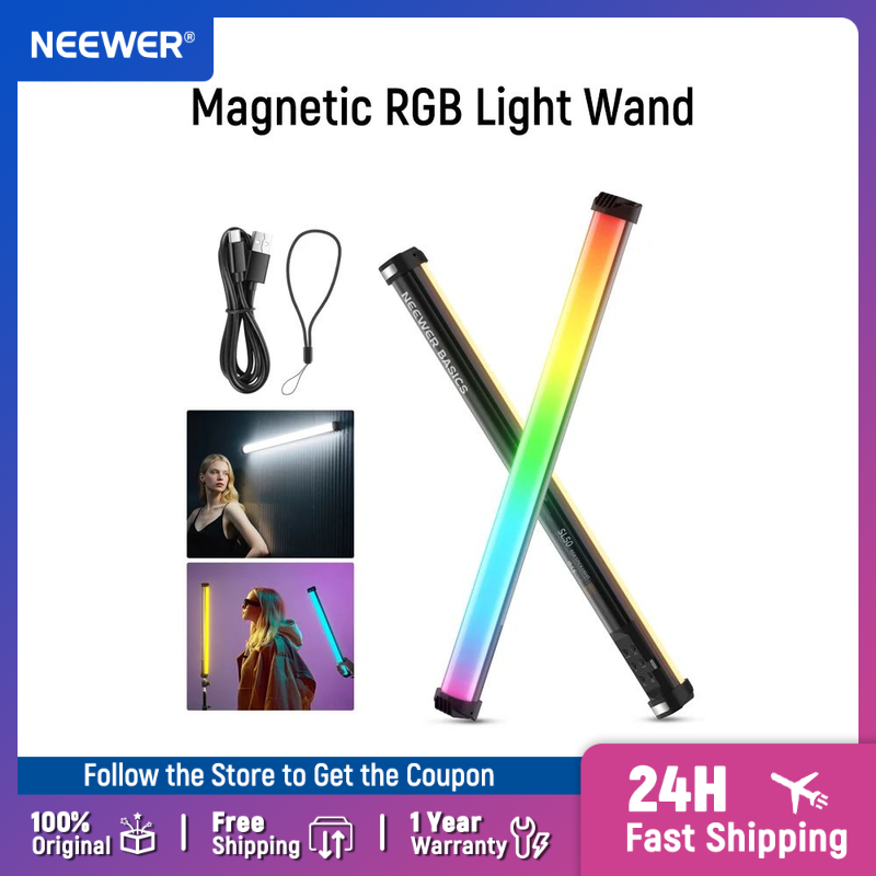 Photography Basics - NEEWER ベーシック 21インチ 磁気RGBライトワンド LEDハンドヘルドビデオチューブ照明スティック スタジオ写真撮影