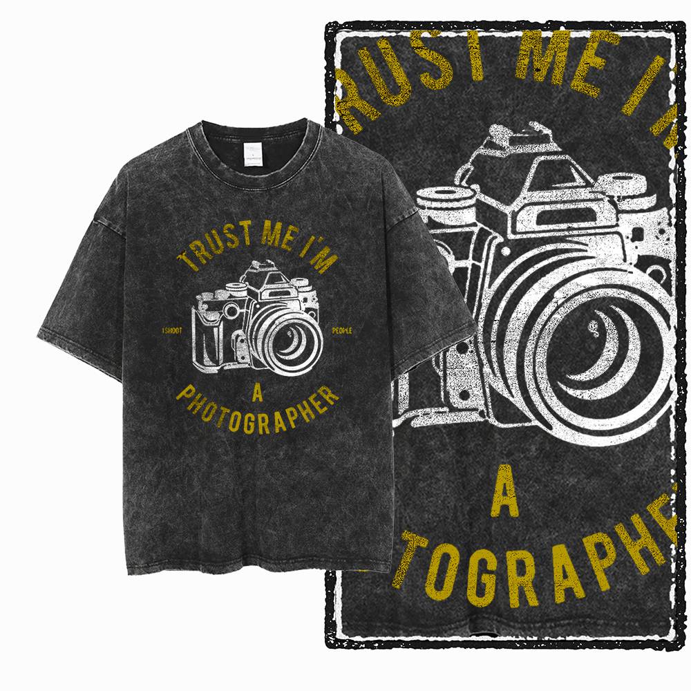 Photography Basics - ウォッシュド加工 メンズ レディース フォトグラファー Tシャツ 写真撮影