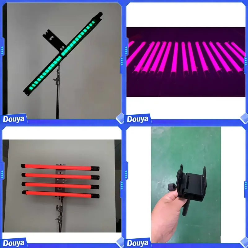 Photography Equipment - プロ仕様の撮影機材。6フィートのDMX512対応Wi-Fiビデオカメラ、オーディオ、映画スタジオ用、充電式RGBチューブLED写真用ライト。