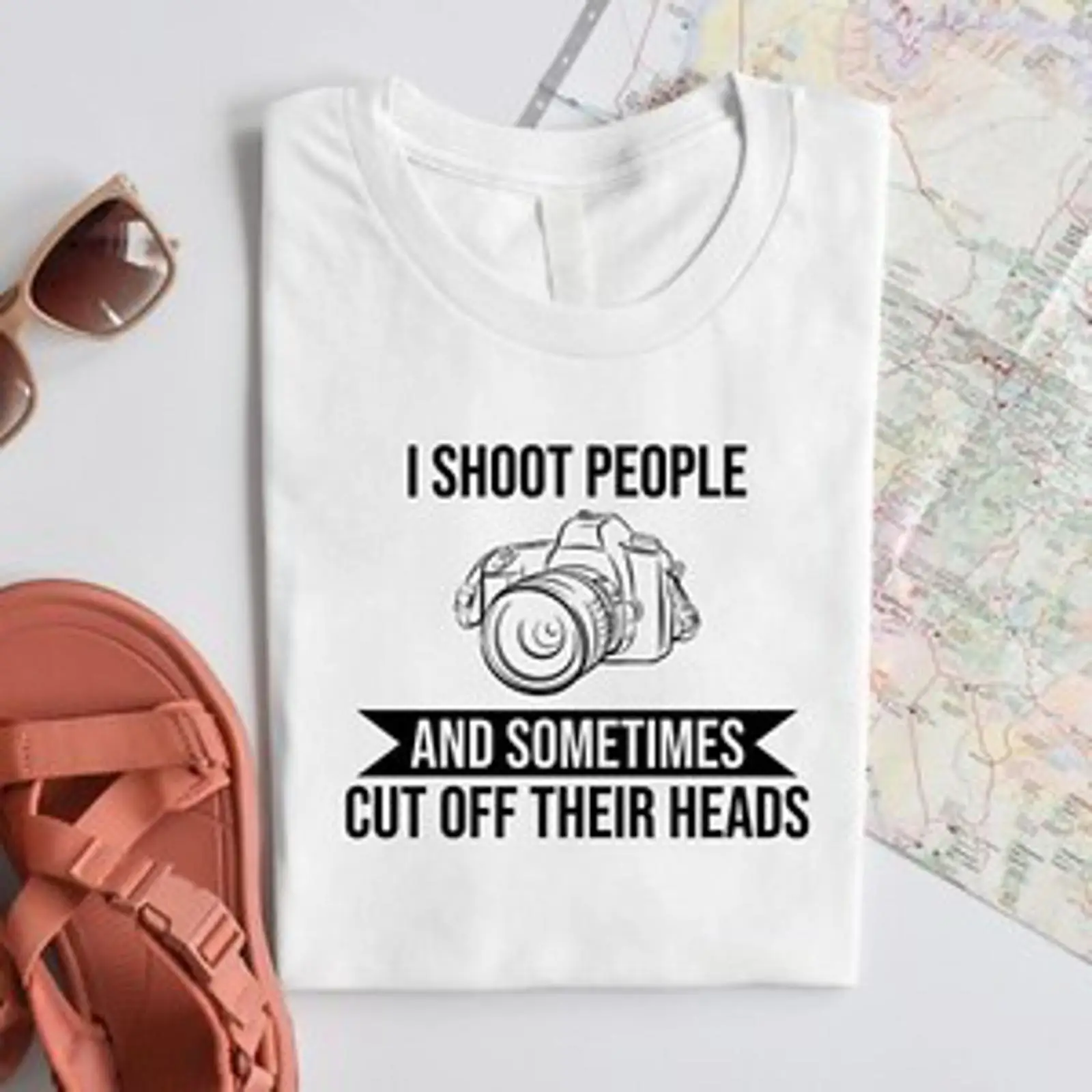 Fotografi Fashion - 写真撮影 Tシャツ 私は人々を撮影します 面白い写真家 カメラ オブジェクトリビューワイザー