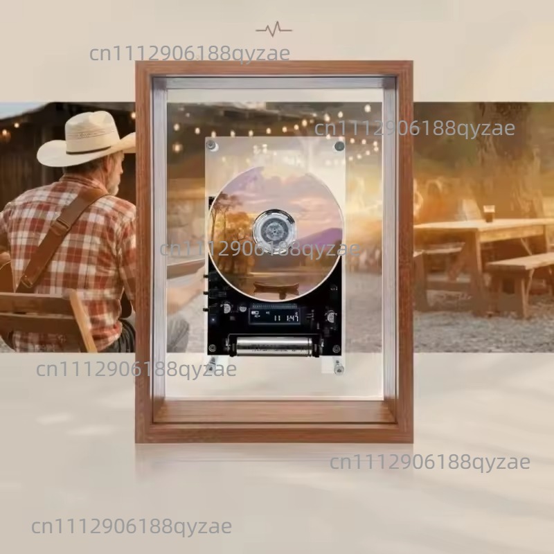 音楽ピクチャーフレームCDプレーヤー、透明アクリル壁掛けフォ - Photography Types のレビューと価格