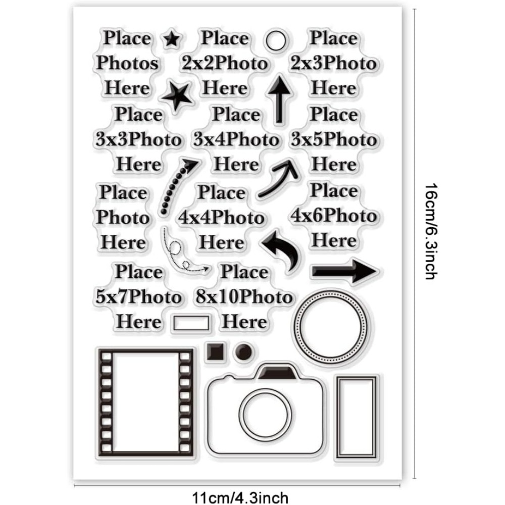 ここに写真を置きます クリアスタンプ 矢印 シリコーンカメラ - Photography Types のレビューと価格