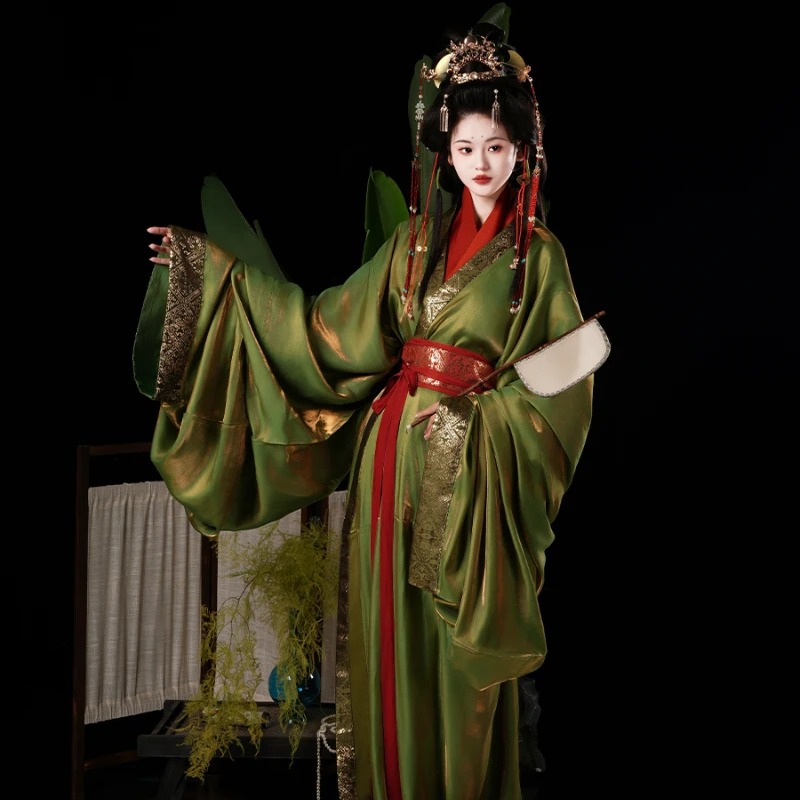 漢服戦国時代のローブの復元赤と緑の錦織二重層春、秋、冬の日常 - Photography Of War のレビューと価格
