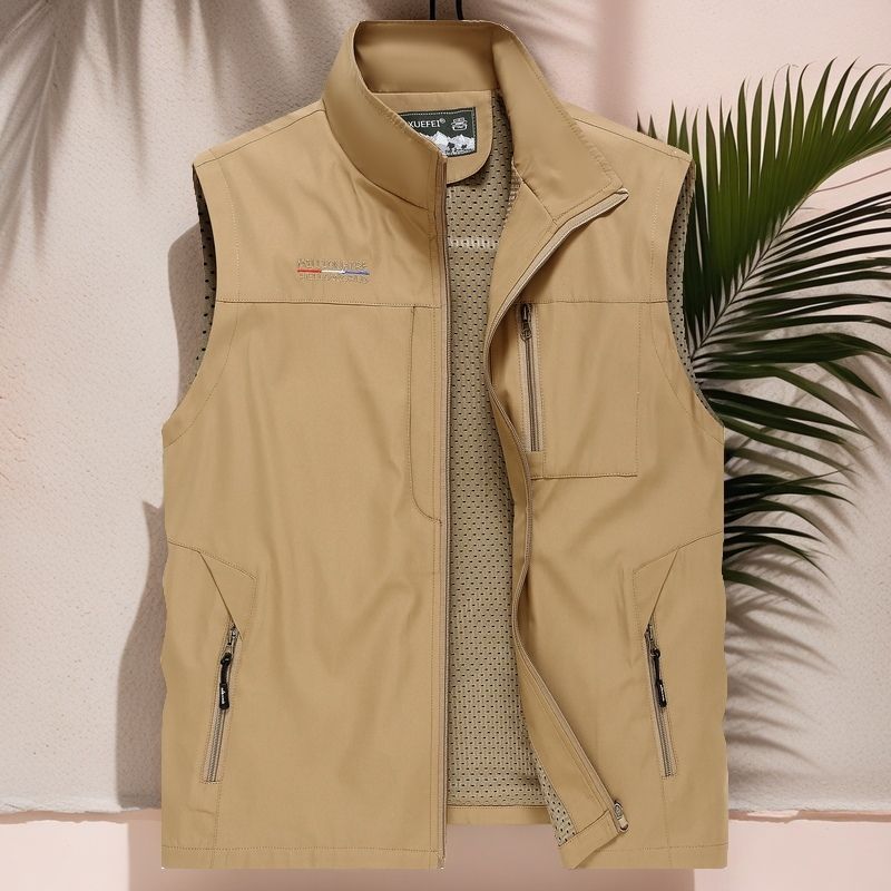 メンズアウトドア多ポケットメッシュ裏地ベスト 春秋通気速乾フ - Photography Vest のレビューと価格