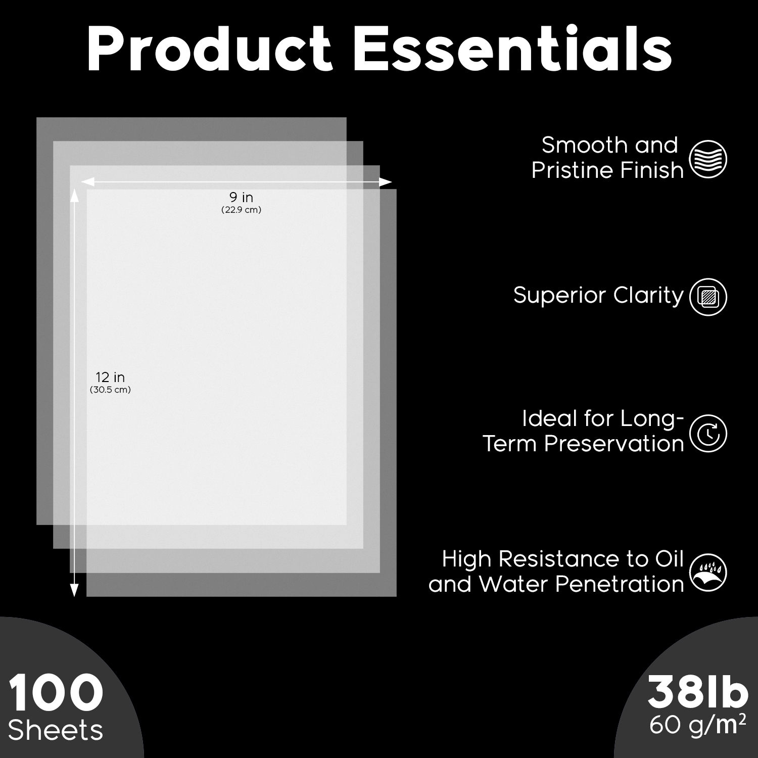 透明ベラムトレーシングペーパーパッド、描画用トレーシングパッ - Photography Types のレビューと価格