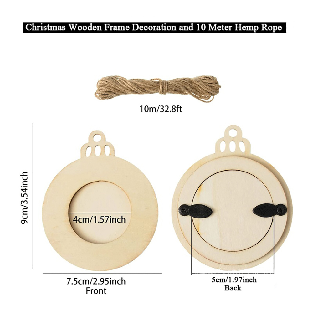 10 個クリスマス額縁装飾品木製未完成フレーム写真吊り飾りク - Photography Types のレビューと価格
